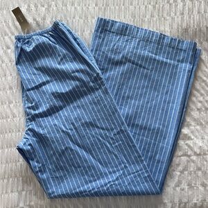 JCrew Blue Striped Wide Leg Pant